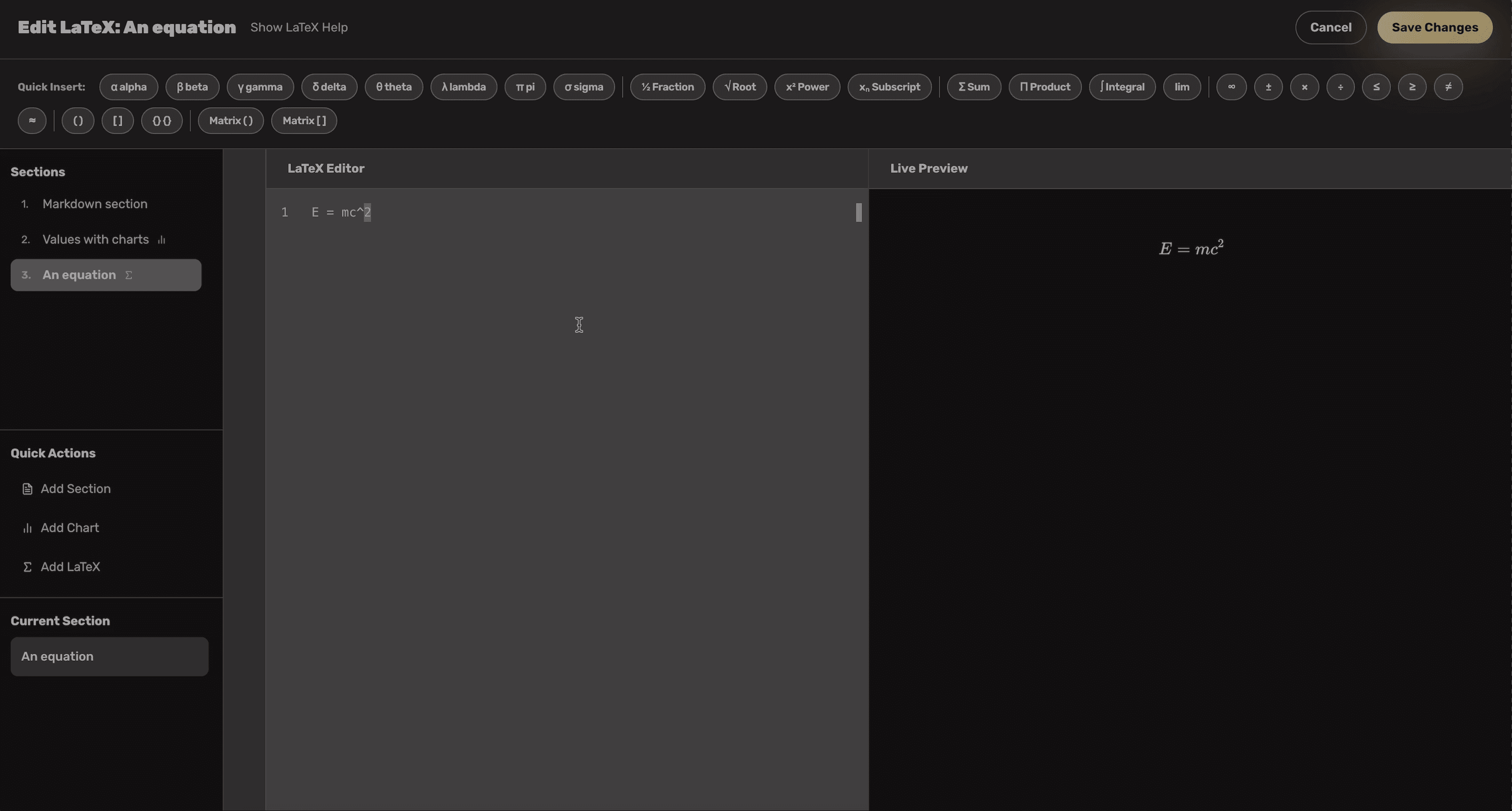 LaTeX editor walkthrough preview